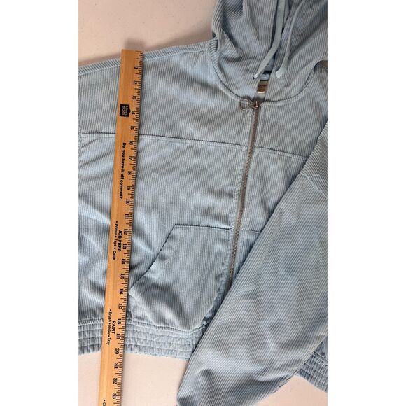 No Comment NY LA Women's Light Blue Corduroy Zip Up Jacket Size XL - Picture 9 of 10
